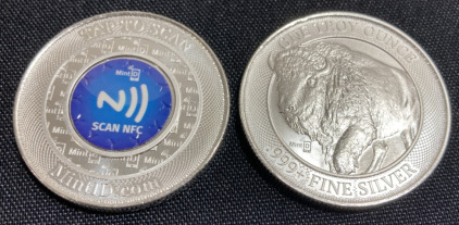 (2) One Troy Ounce .999+ Silver Mint ID Buffalo Coins