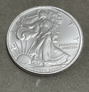 (1) 1 Troy Ounce Money Metals Exchange American Eagle .999 Silver Round