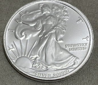 (1) 1 Troy Ounce Money Metals Exchange American Eagle .999 Silver Round