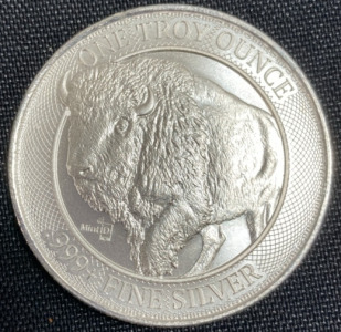One Troy Ounce .999+ Silver Mint ID Buffalo Coins