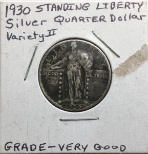 1930 Standing Liberty Quarter Grade Very Good Variety II