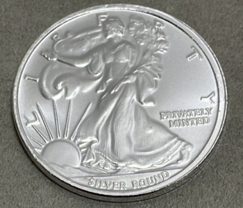 (1) 1 Troy Ounce Money Metals Exchange American Eagle .999 Silver Round