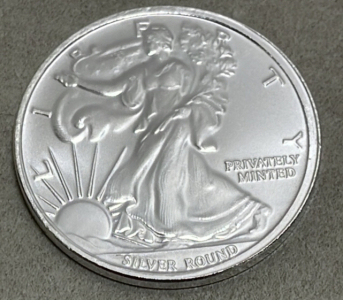 (1) 1 Troy Ounce Money Metals Exchange American Eagle .999 Silver Round