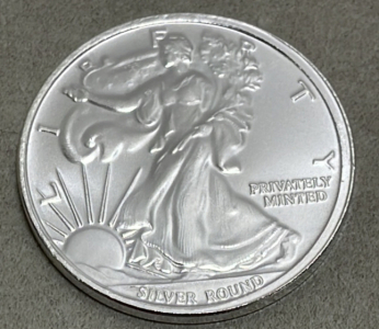 (1) 1 Troy Ounce Money Metals Exchange American Eagle .999 Silver Round