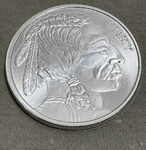 (1) 1oz. .999 Silver Buffalo Indian Liberty Round