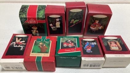 (9) Assorted Keepsake Animal Themed Ornaments