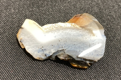 52.35ct Yellow Montana Agate Polished Slice Cabochon