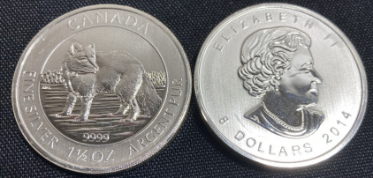 (2) Canada 2014 Design 1.5oz Fine Silver Rounds
