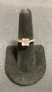 925 Gold Tone Engagement Ring (Size 7)