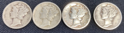 (4) Mercury Dimes: (3) 1936, 1937