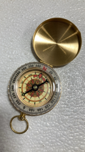 Brass Toned Compass w/ Glow in the Dark Dial