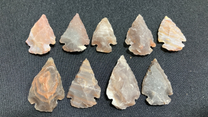 (9) Assorted Small Arrowheads