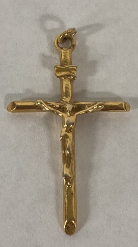 Gold Plate Crucifix Pendant