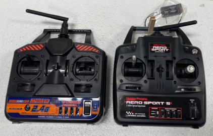 (1) Hobby King Radio Controler (1) Hobby People Radio Controler