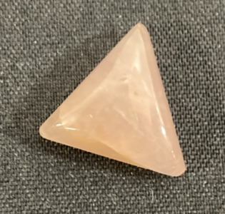 Rose Quartz Cabochon Gemstone Triangle 27.3 Carat