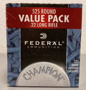 (525) RNDS. FEDERAL .22 LONG RIFLE AMMO. FACTORY SEALED!