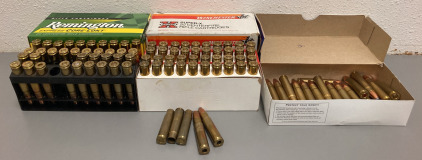 (105) RNDS. REMINGTON AND WINCHESTER 35 REM AMMO. POSSIBLE RELOADS