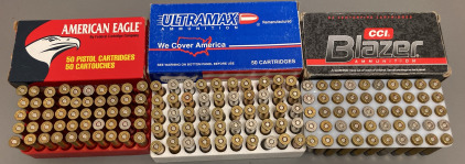 (150) RNDS. 357 MAGNUM AMMO. FEDERAL AMERICAN EAGLE, ULTRAMAX AND CCI BLAZER. POSSIBLE RELOADS