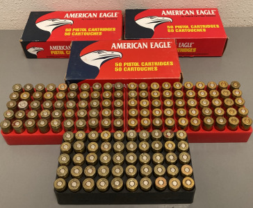 (150) RNDS. 45 AUTO AMMO. MIXED MANUFACTURERS. POSSIBLE RELOADS