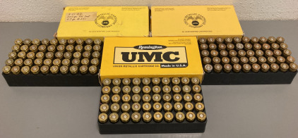 (150) RNDS. UMC 45 AUTO AMMO- MIXED MANUFACTURERS. POSSIBLE RELOADS