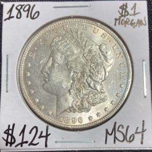 1896 MS64 Morgan Silver Dollar