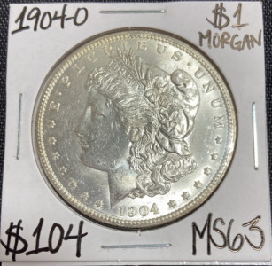 1904-O MS63 Morgan Silver Dollar