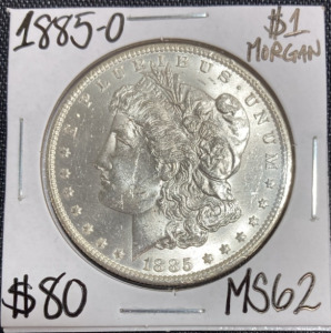 1885-O MS62 Morgan Silver Dollar