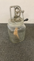 Butter Churn Glass Jar