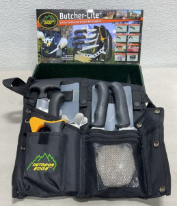 (1) Outdoor Edge Butcher-Lite 8-Piece Field Butcher Kit With Belt Scabbard