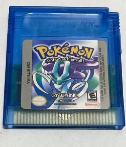 (1) Pokémon Crystal Reproduction Cartridge For Gameboy Color