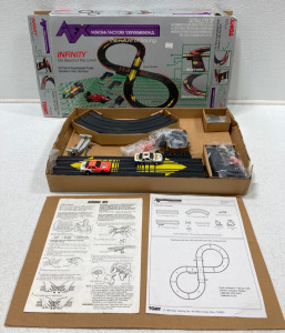 (1) Rare AFC Aurora Factory Experimental Full Slot Race Car Set in Original Packaging