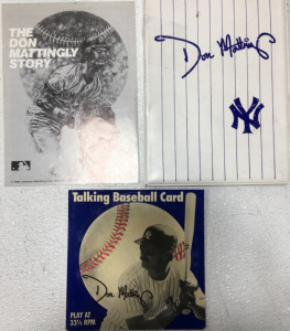 Don Mattingly Limited Edition Baseball Card Collection With Album & Talking Card