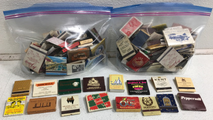 (2) 1/2 Gallon Bag Full Of Vintage Assorted Matches