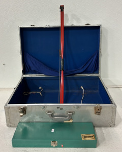 (1) 17 1/2’’ x 5 1/4’’ Proto Challenger Tool Case, (1) Compound Bow, (1) 26’’ x 16 1/2’’ Metal Briefcase