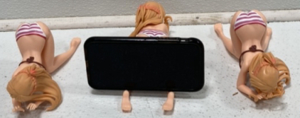 (3) Anime Girl Phone Stands (Phone Not Included)