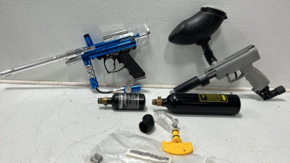 (2) Paintball Guns And Accessories