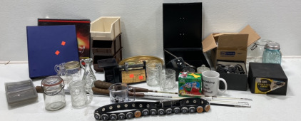(10) + Assorted Glasswear (1) Vintage Airmail Scale (1) Collectible Mcdonald’s Snow Globe And More!