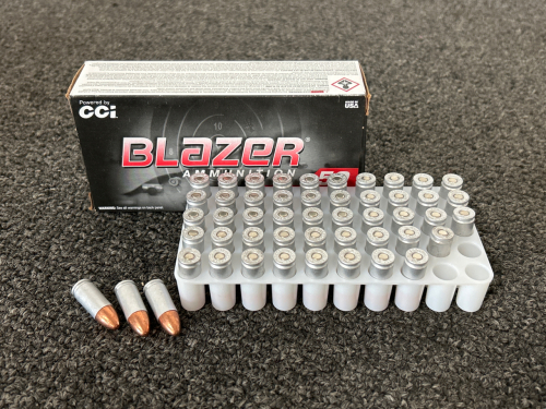 (50) ROUNDS OF BLAZER 9MM LUGER 115 GR. FMJ