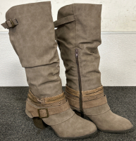 PAIR OF LONNA TAUPE BOOTS SIZE 10M- IN GREAT CONDITION