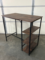 HIGH TABLE (43”x 23-1/2”x 39-1/2”) WITH MATCHING SIDE TABLES/ STOOLS - 3