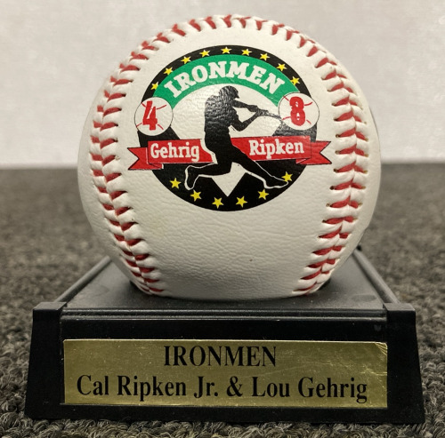 IRONMEN CAL RIPKEN JR. & LOU GEHRIG COMMEMORATIVE EDITION COLLECTIBLE BASEBALL