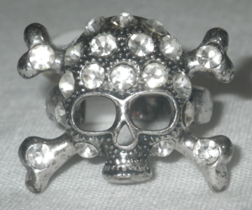 Silver Toned Skull Ring