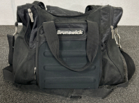 BRUNSWICK BAG, HAMMER BOWLING BALL, AND PAIR OF DEXTER BOWLING SHOES SIZE 11 - 2