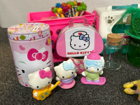 WORKING HELLO KITTY RADIO/CD PLAYER, LOGITECH SPEAKERS (AUX CABLE) TOYS AND CRAFT ITEMS - 4