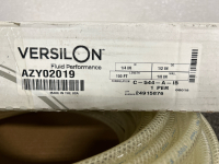 VERSILON FLUID PERFORMANCE TUBING, 33MM x 3/8” THREAD-ON V-SPIKE FLANGE NUT COVER (19), 2 AUTO DRIP PANS AND A MULTIPURPOSE SLAB OF WOOD - 3