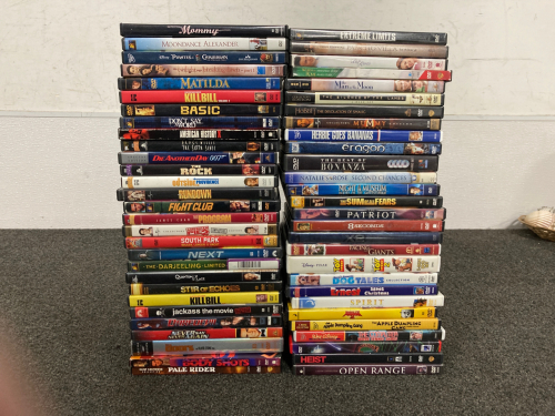 DVDS INCLUDING AMERICAN HISTORY X, THE ROCK, KILL BILL 1 and 2