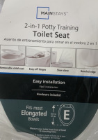 (1) MAINSTAYS 2-IN-1 POTTY TRAINING TOILET SEAT - 3