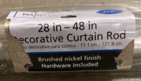 (2) 28-48” 1/2” DIAMETER CURTAIN RODS - 2