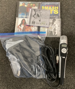 LEADSINGER KARAOKE MICROPHONE WITH CORDS, DESTINYS CHILD CD, JON SECADA CD, SMASH HITS CD AND MORE