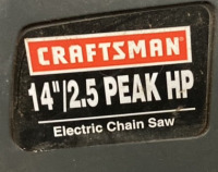 CRAFTSMAN 14” 2.5 PEAK HP ELECTRIC CHAIN SAW (UNABLE TO TEST) - 2